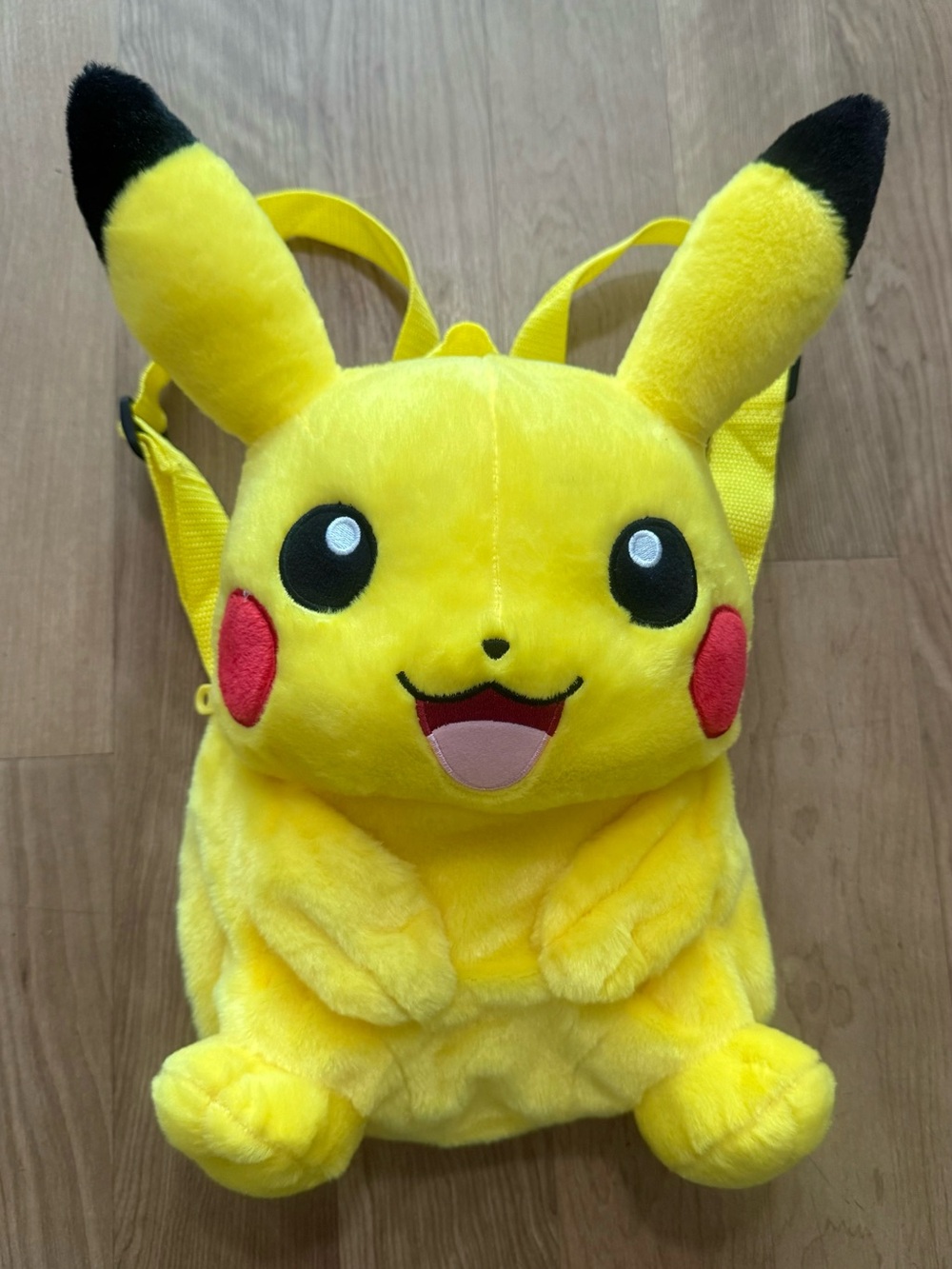 Pikachu Yellow Plush Kids Backpack - Cute Pokemon Character